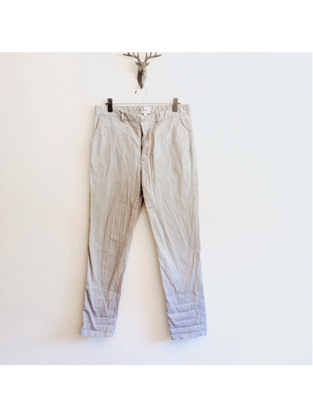 Men's H&M Slim Fit Chino Pants, light gray, Size 33